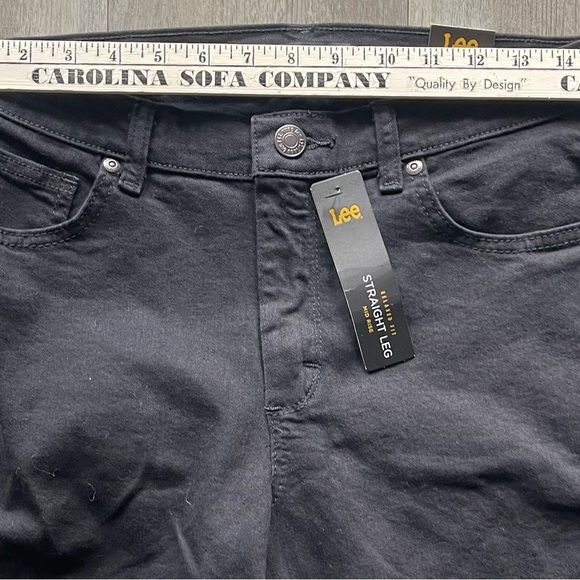 Lee Black Mid Rise Straight Leg Relaxed Fit Jeans Women’s 8 Medium - Picture 5 of 7